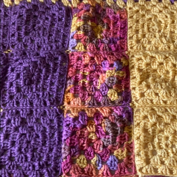 Baby Blanket Crochet Handmade Multicolor - Picture 3 of 4